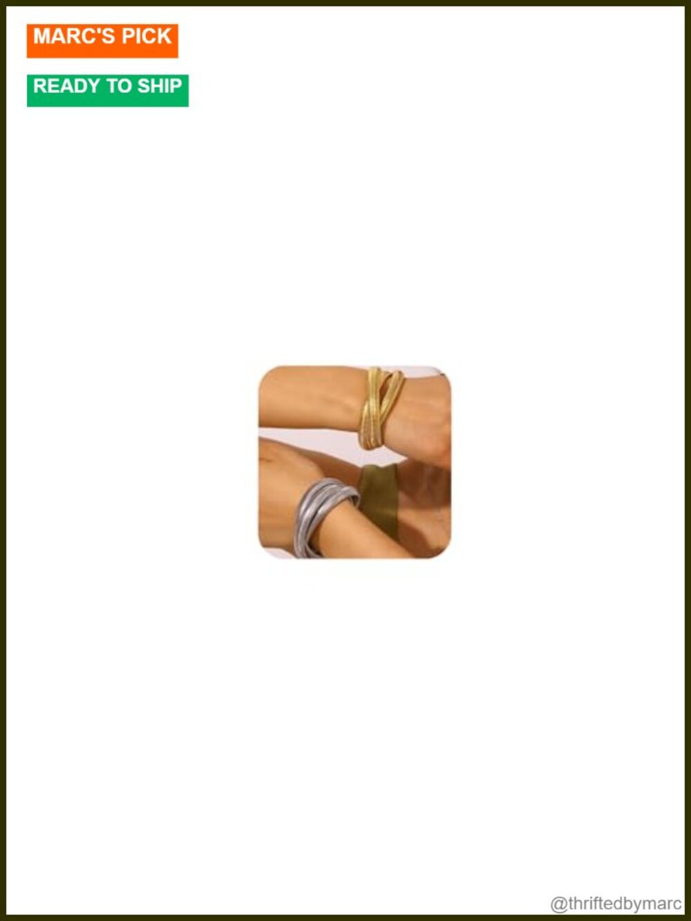 Gold Plated Stainless Steel Stretch Snake Chain Bangle Bracelet Set Women